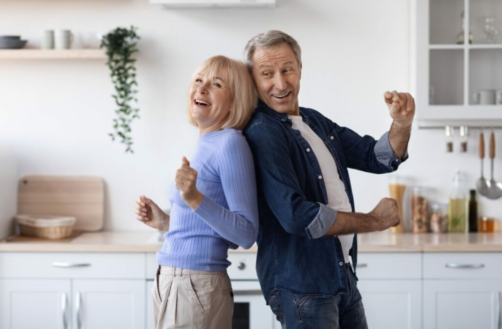 senior couple enjoying their house after Home Modifications to make life easier